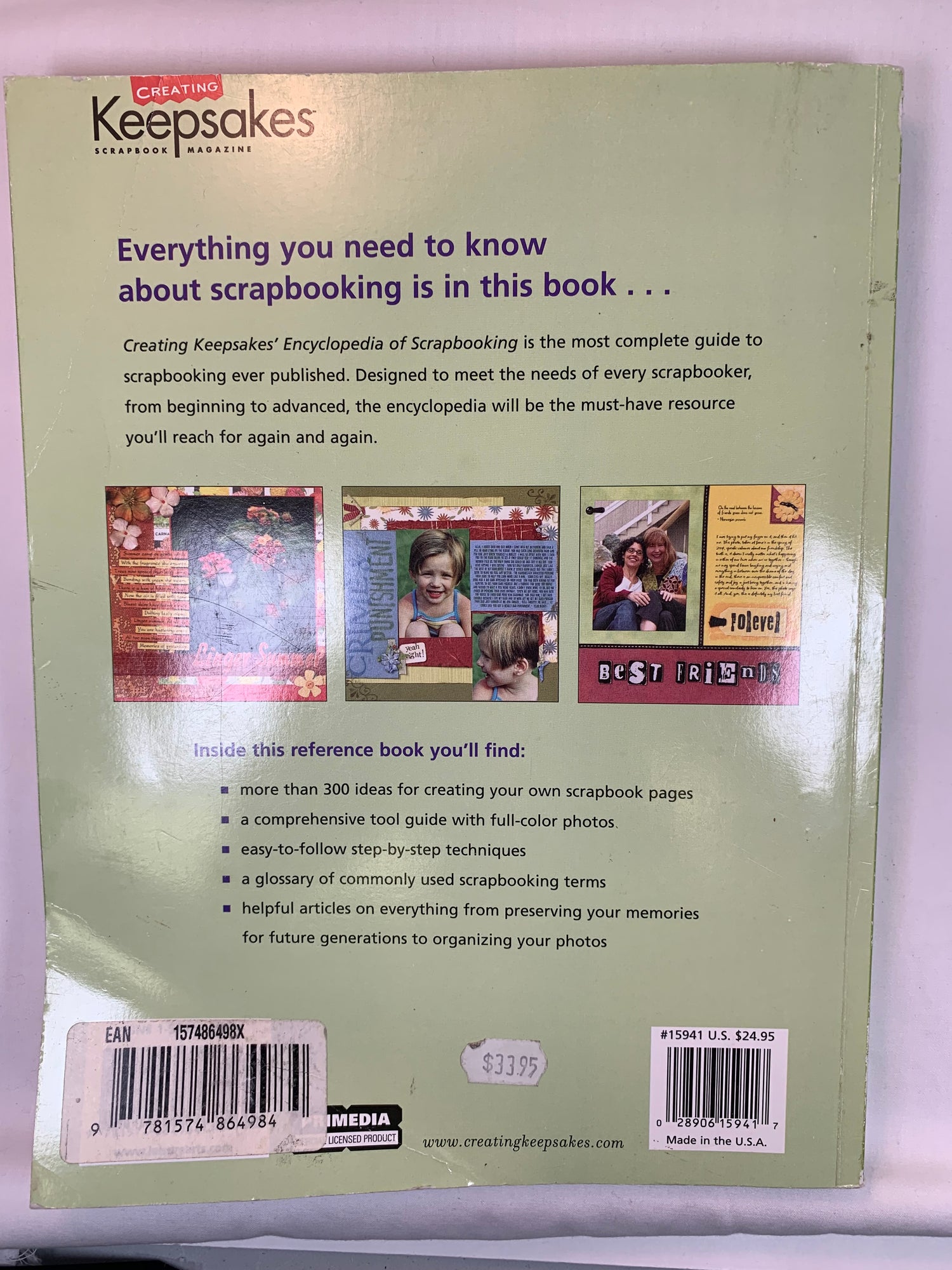Encyclopedia of Scrapbooking, Complete Guide, Keepsakes, Junk Journals, 300 Ideas, Step-By-Step, Craft Book