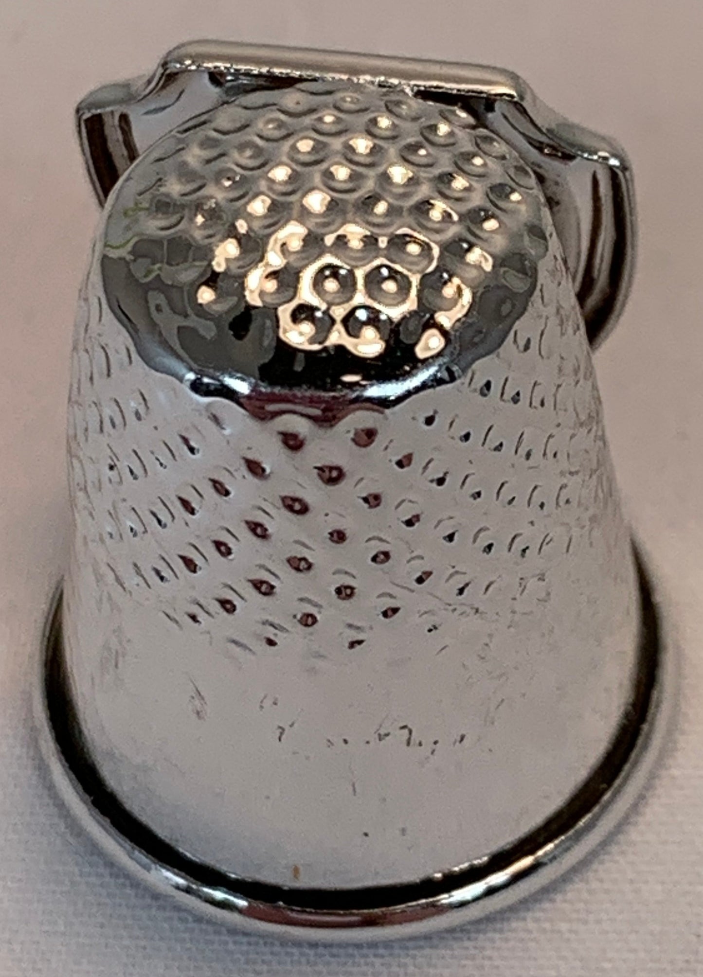 Thimble Souvenir, Gift, Juneau, Alaska, Silver Metal, Sewing