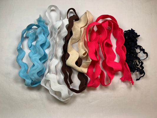 Blue, White, Brown, Cream, Pink, Navy Blue, Rick Rack, Scrapbooking, Doll Clothes, Junk Journals, Crafts, Hobbies, Photos. Card-Making, Baby Clothes