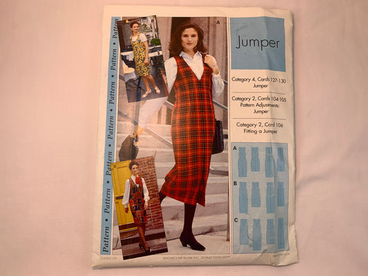 Sewing Step-By-Step Jumper, Category 4 Cards 127-130, Size 4-22, Uncut, Vintage 1995