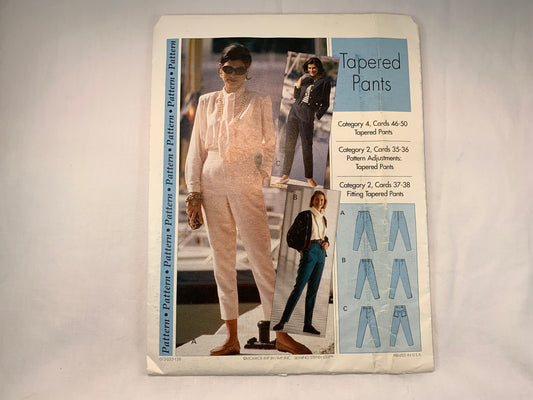 Sewing Step-By-Step Tapered Pants, Category 4 Cards 46-50, Size 4-22, Uncut, Vintage 1993