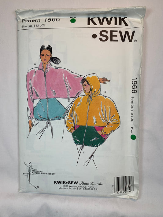 KWIK 1966 Misses' Jacket, Size 31-45, Uncut, Vintage 1989