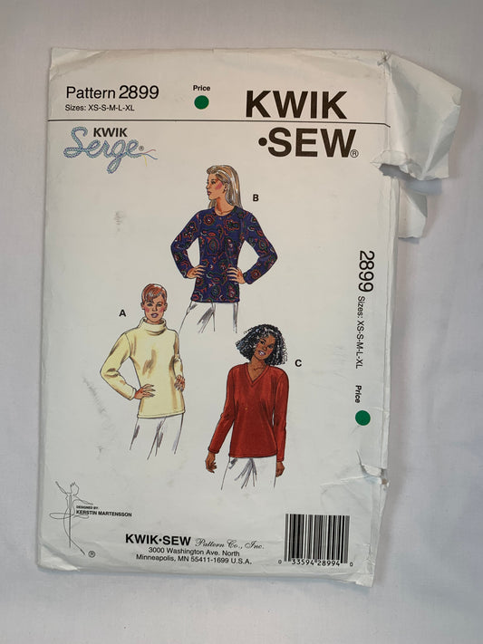 KWIK 2899 Misses' Shirts, Tops, Size S-XL, Cut, 2000