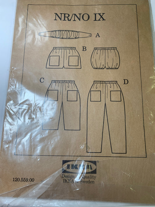 IKEA Sewing Pattern Misses' Sun Top, Pants Shorts, Culottes, Pull-On, Elastic Waist, Pockets, Pull-On, Pedal-Pushers, Size S-L, Uncut, Vintage 1990