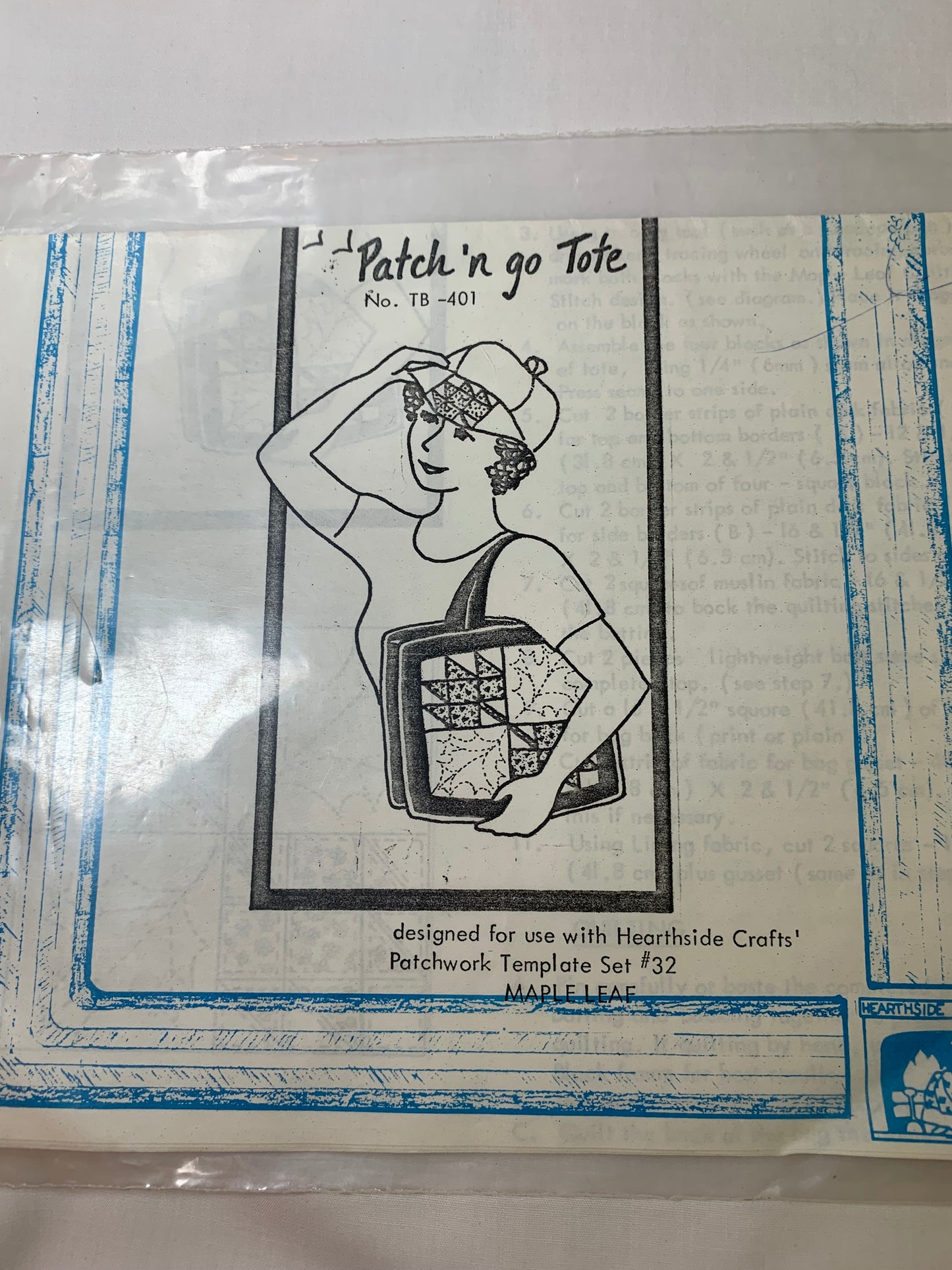 Designer Series Sewing Pattern TB -401, Crafts, Patch 'N Go Tote, Maple Leaf, Shoulder Strap, Uncut, Vintage 1992