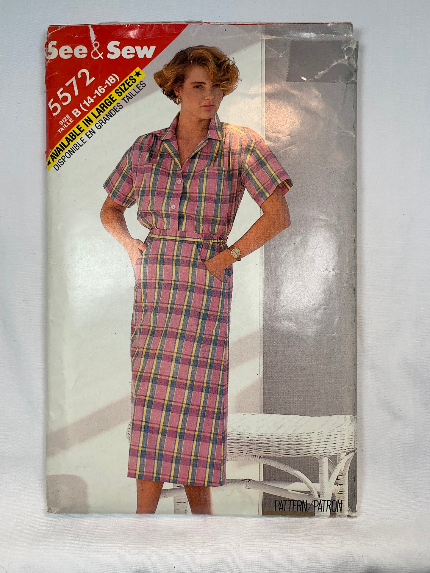 Butterick See & Sew 5572, Misses' Shirt, Top, Skirt, Size 14-18, Uncut, Vintage 1987