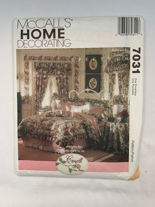 McCall's 7031 Home Decor, Bedroom Accessories, Uncut, Vintage 1994