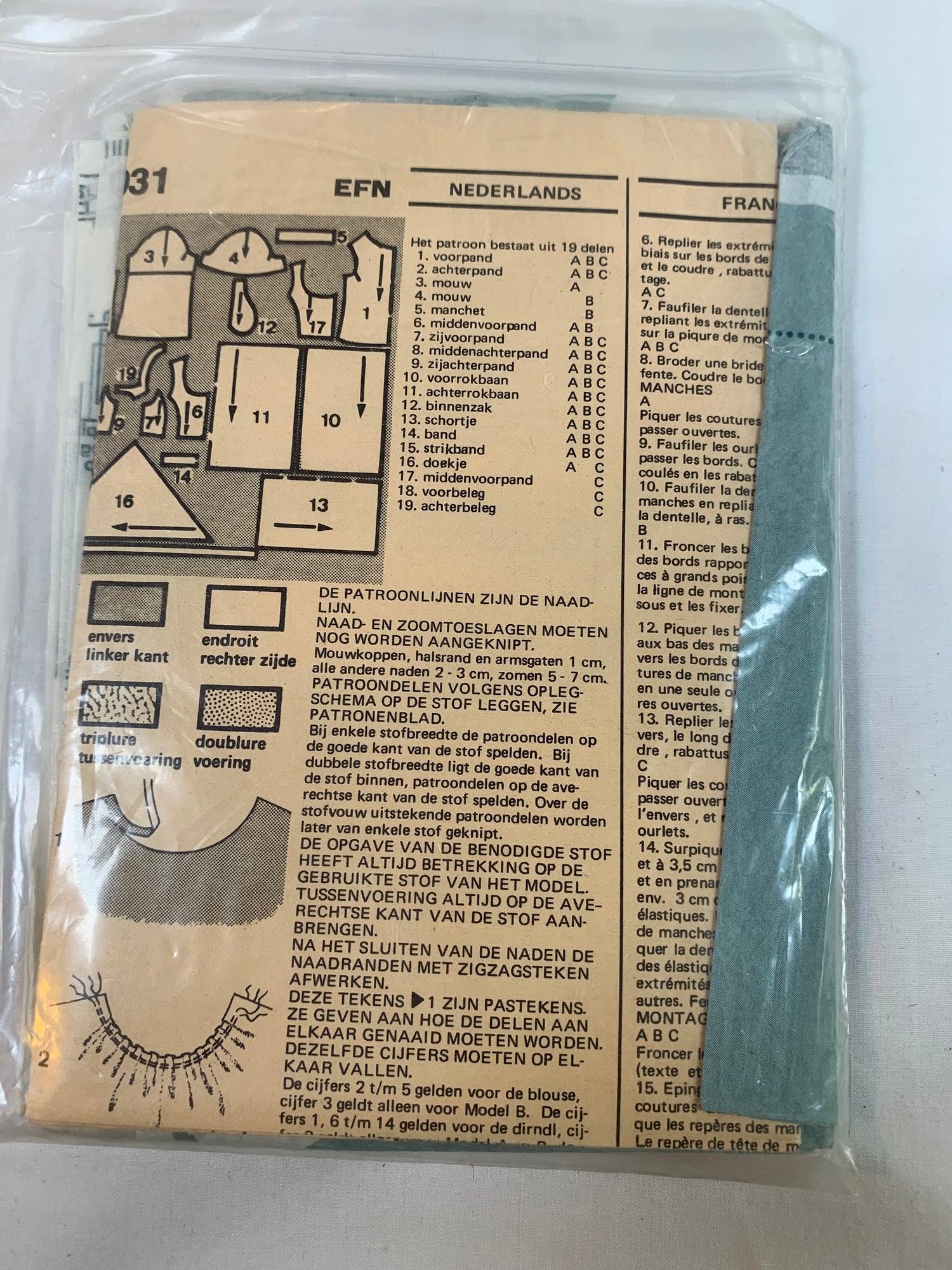 Burda Sewing Pattern 9931 Girls' Dress, Long/Short Sleeves, Blouse, 3 Variations, Tie Belt, Skirt, Dirndl, Apron, Size 6-7, Cut, 2000