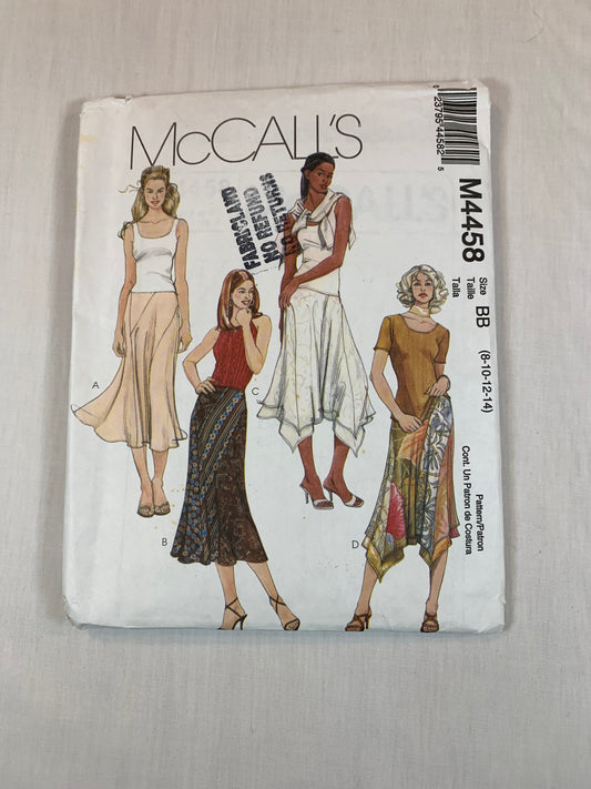 McCall's M4458 Misses' Skirts, Size 8-14, Uncut, 2004