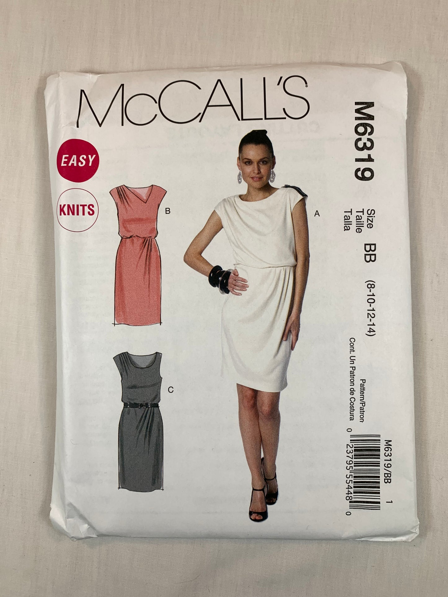 McCall's M6319 Misses' Dresses. Size 8-14, Uncut, 2011