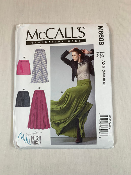 MCall's M6608 Misses' Skirts, Size 4-12, Uncut, 2012