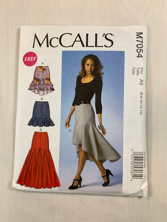 McCall's M7054 Misses' Skirts, Size 6-14, Uncut, 2014
