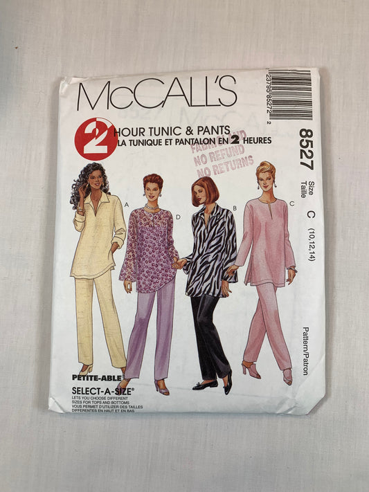 McCall's 8527 Misses' Tunic, Pants, Size10-14, Uncut, Vintage 1996