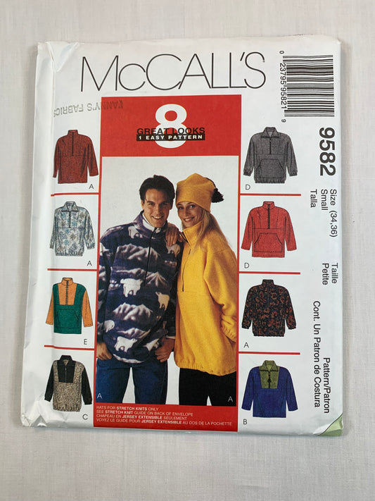 McCall's 9582 Misses' Men's Unisex Jacket, Size 34-36 Uncut, Vintage 1998