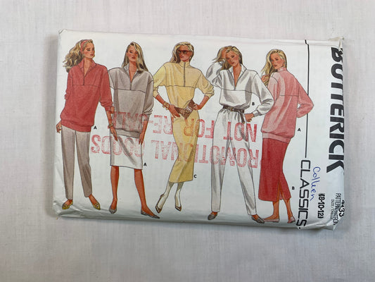 Butterick 4433 Misses' Dress, Skirt, Top, Pants, Size 8-12, Uncut, Vintage 1986