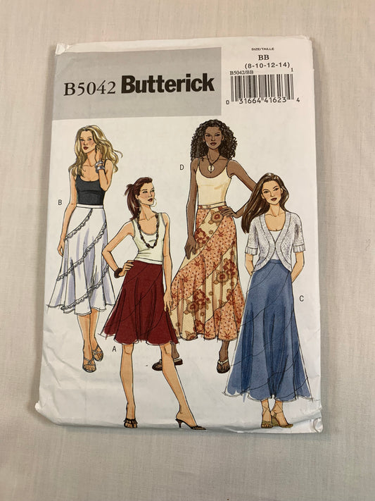 Butterick B5042 Misses' Skirts, Size 8-14, Uncut, 2007