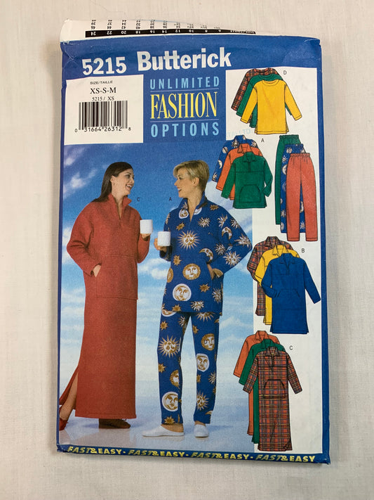 Butterick 5215 Misses'/Misses' Petite Dress, Top, Pants, Size 6-14, Uncut, Vintage 1997