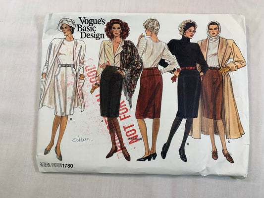 Vogue 1480 Misses' Skirts, Size 12-16, Uncut, Vintage 1986