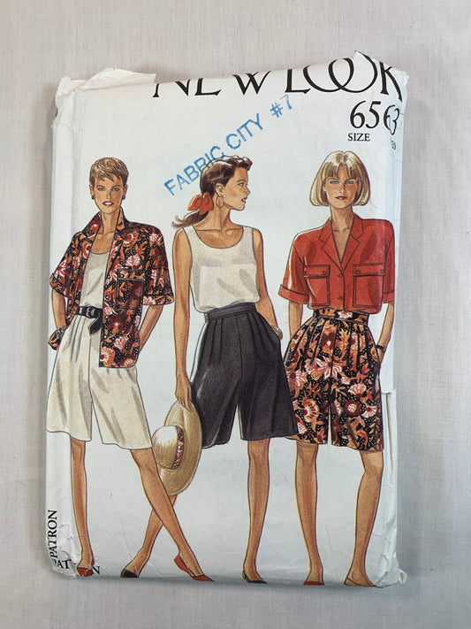 Simplicity New Look 6563 Misses' Shorts, Top, Size 8-20, Cut