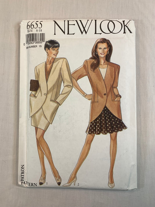 Simplicity New Look 6655 Misses' Jacket, Skirt, Size 8-18, Uncut