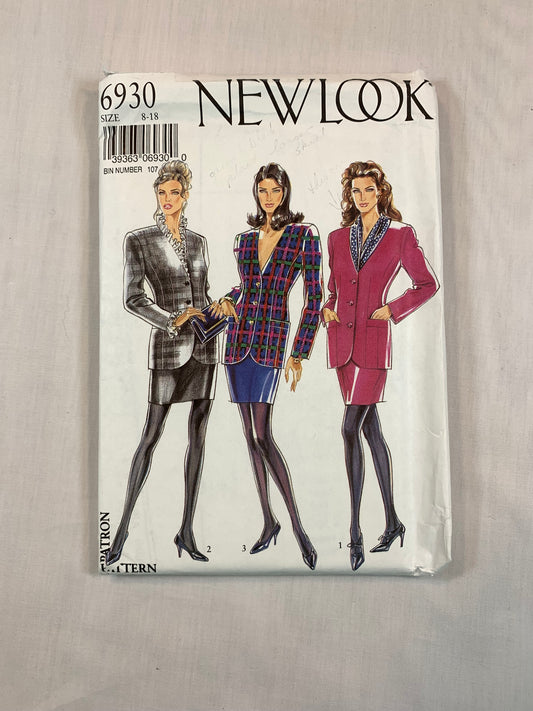 Simplicity New Look 6930 Misses' Jacket, Skirt, Size 8-18, Uncut