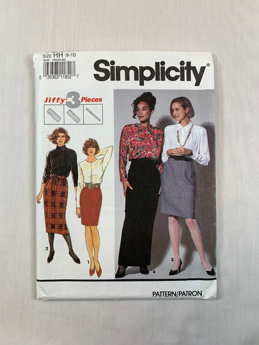 Simplicity 7560 Misses' Skirts, Size 6-12, Cut, Vintage 1991
