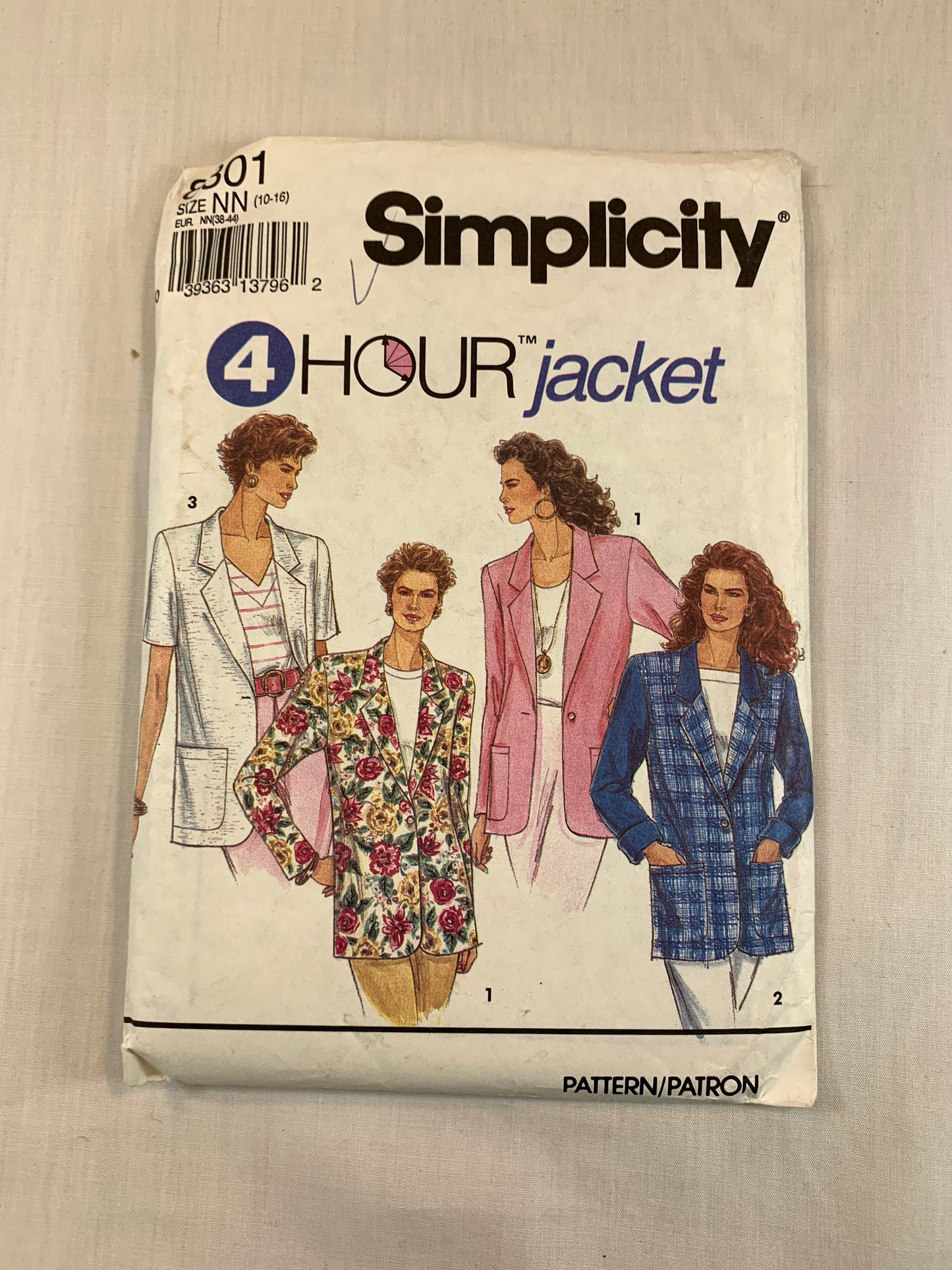 Simplicity 8301 Misses' Jackets, Size 10-14, Cut, Vintage 1993