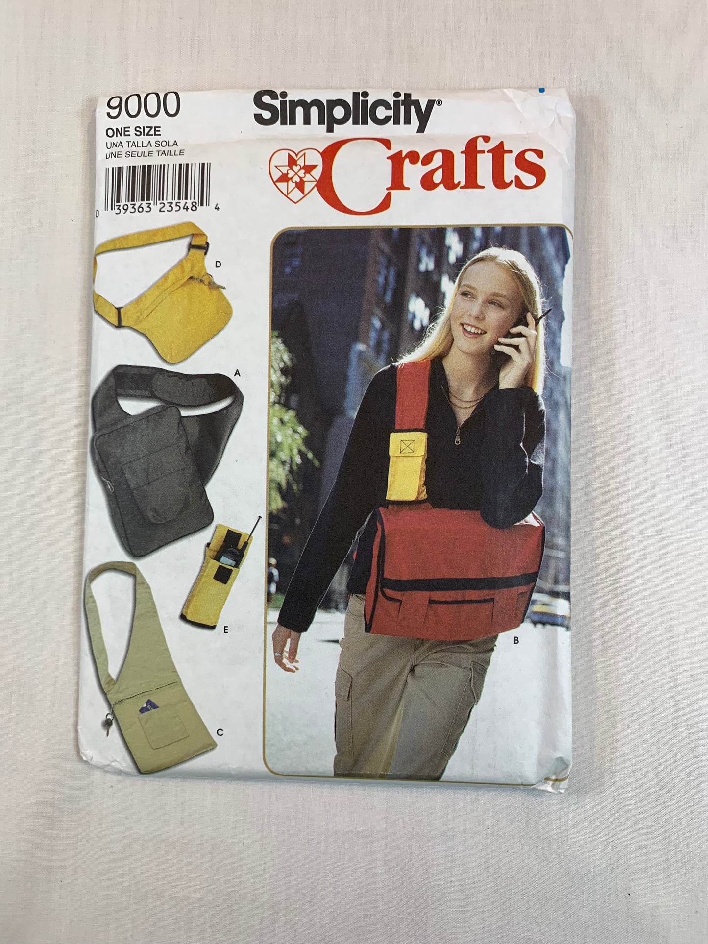 Simplicity 9000 Crafts, Shoulder Bags, Cell Phone Holder, Purse, Cut, Vintage 1999