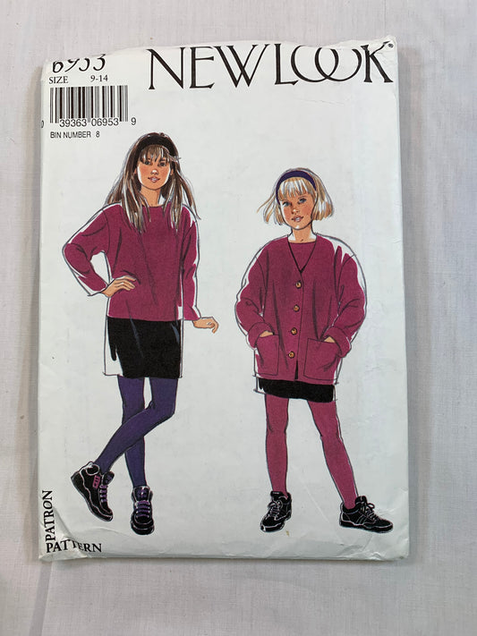 Simplicity New Look 6953 Girls' Jacket, Dress, Size 9-14, Uncut