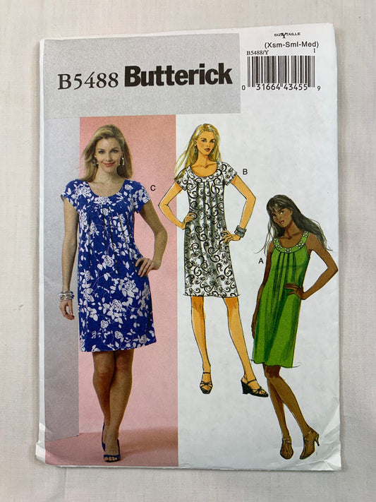 Butterick B5488 Misses' Dress Size 4-14, Cut, 2010