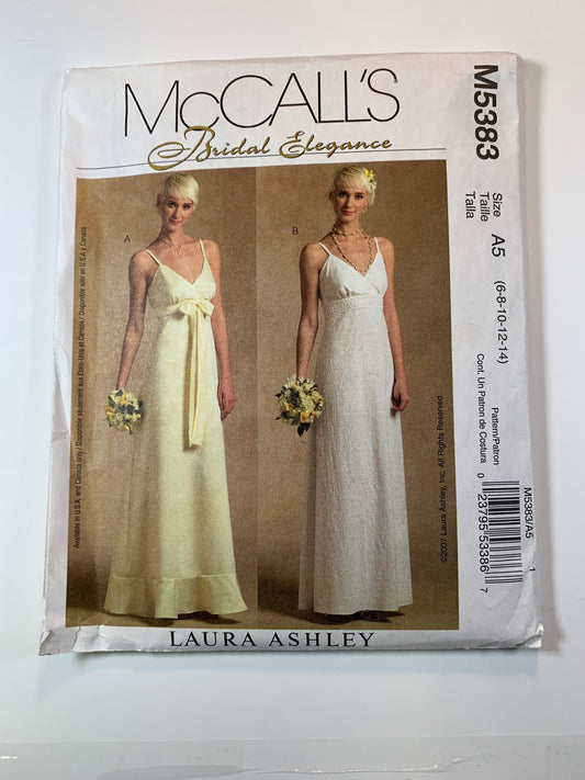McCall's M5383 Missess' Dress, Gowns, Size 6-14, Uncut, 2007