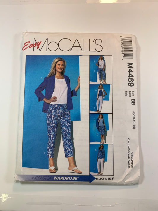 McCall's M4469 Misses'/Miss Petite Shirts, Top, Skirt, Pants, Size 8-14, Uncut, 2004