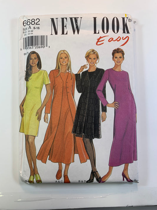 Simplicity New Look 6682 Misses' Dress, Jacket Size 6-16, Uncut
