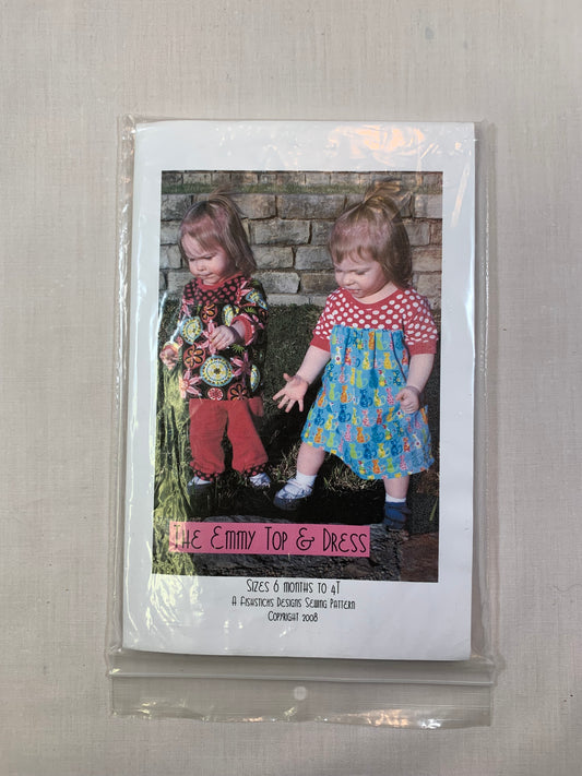 Fishsticks Designs Sewing Pattern Infants/Toddlers' Top, Dress Size 6 mths-4T,, Uncut, 2008