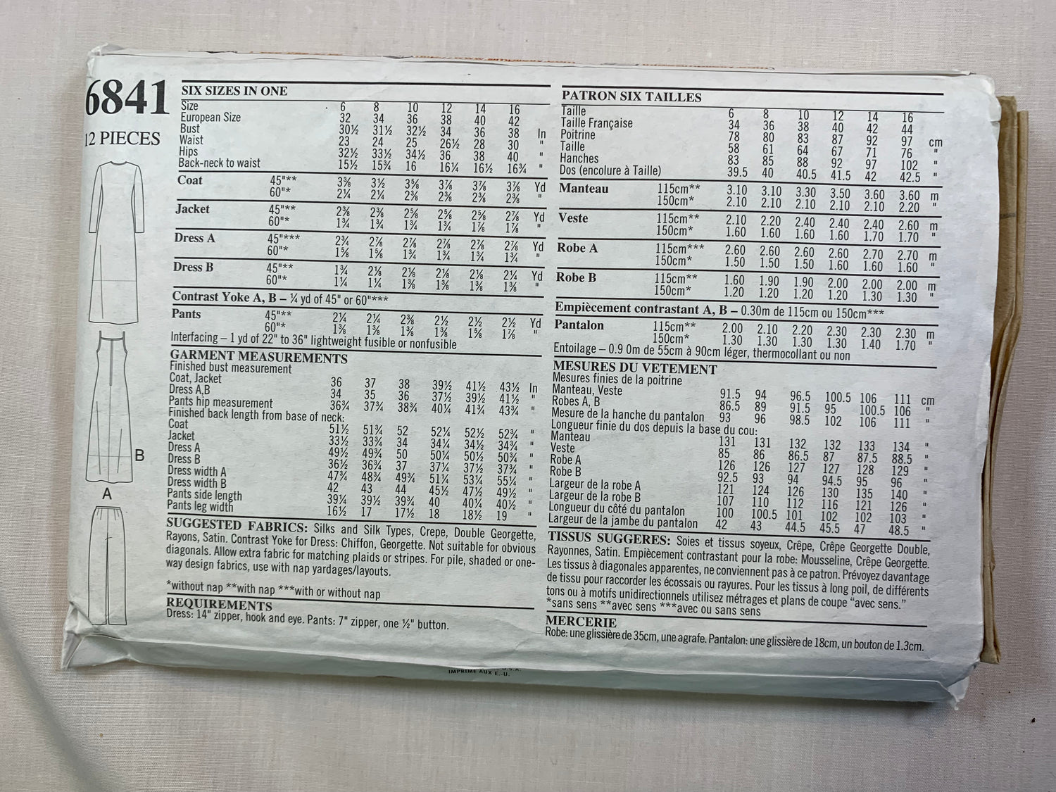 Simplicity New Look 6841 Misses' Dress, Jacket Size 6-16, Cut