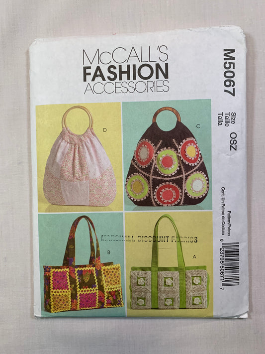 McCall's M5067 Handbags, Uncut, 2006