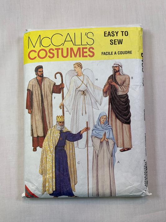 McCall's 8435 Men's/Misses'/Teens Costumes Shepherd, King, Angel, Mary, Wise Men, Jesus, Size 40-42, Cut. Vintage 1996