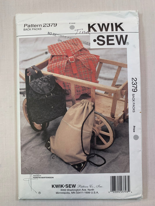 Kwik 2379 Crafts, Purses, Bags, Back Packs, Cut