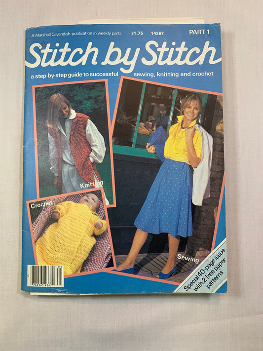 Stitch By Stitch Pattern Book, Sewing, Knitting, Crochet, Misses' Dress, Blouse, Jacket, T-Shirt, Step-by-Step Guides, Size 10-20, Skirt