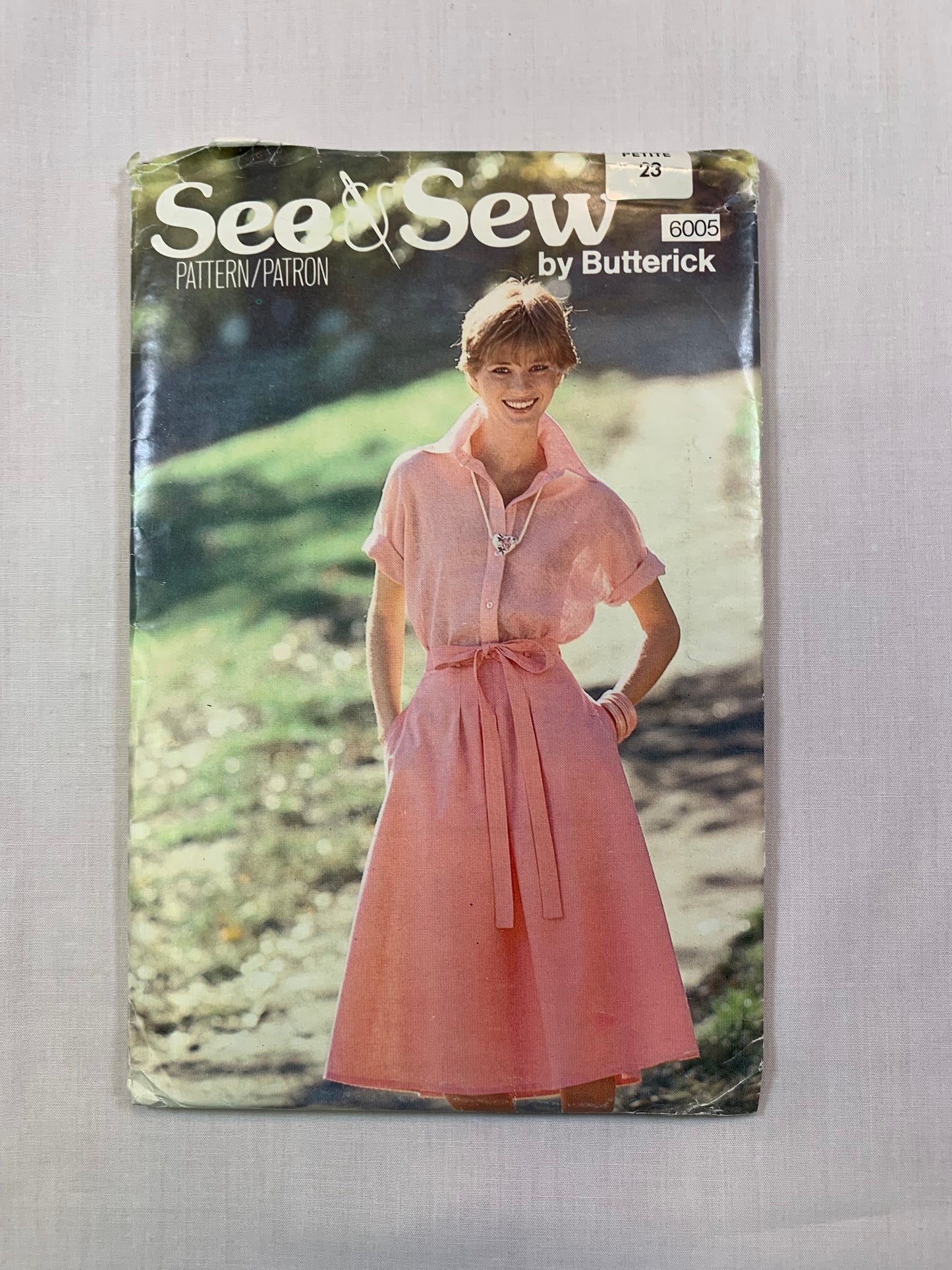 Butterick 6005 See & Sew Misses'/Petite Dress, Size 23, Uncut, Vintage 1980
