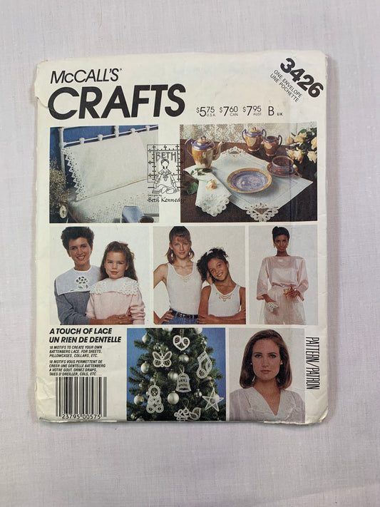 McCall's 3426 Home Decor, Fashion Accessories, Uncut, Vintage 1986