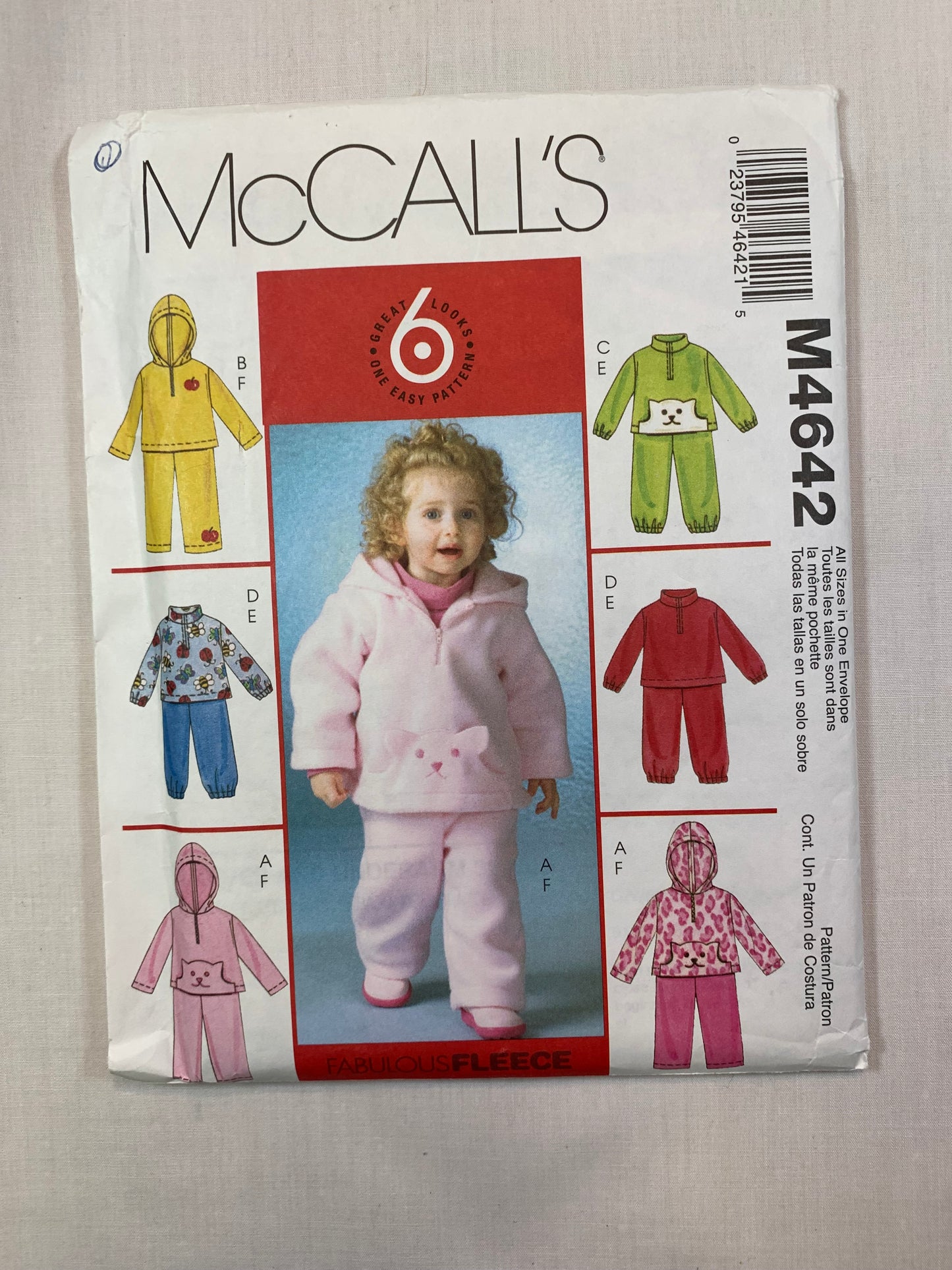 McCall's M4642 Toddlers' Children's Tops, Pants, Size 1-4, Cut, 2004