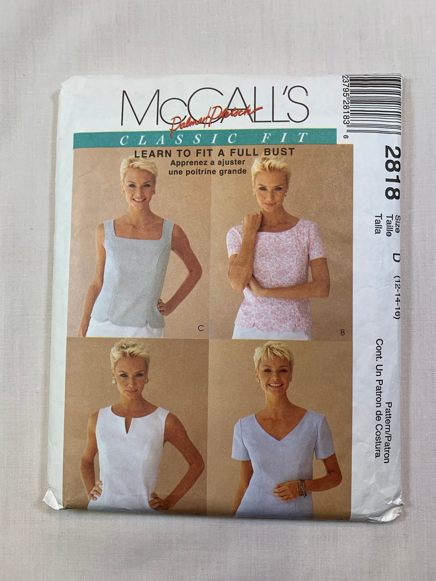 McCall's 2818 Misses' Top, Size 12-16, Cut, 2000