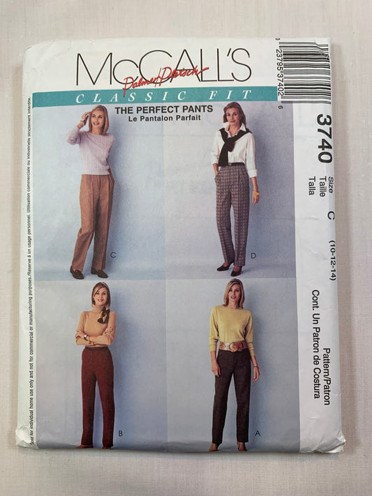 McCall's 3740 Misses' Pants, Size 10-14, Uncut, 2002