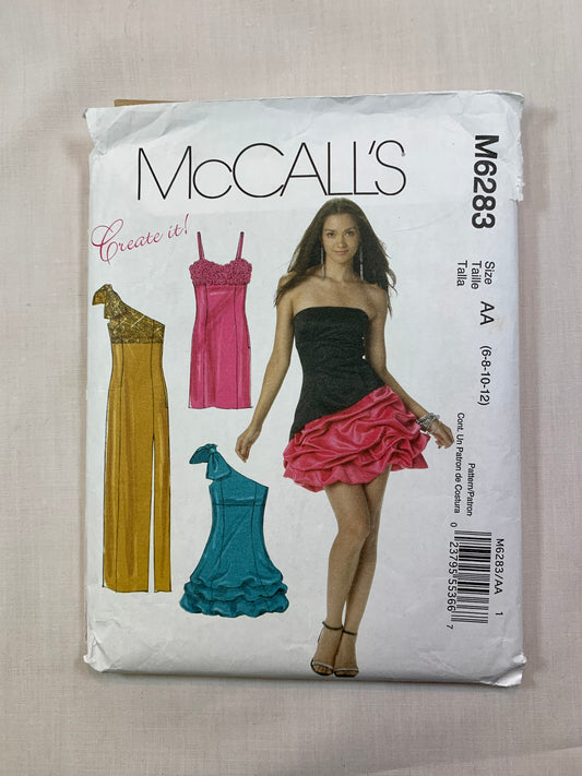 McCall's M6283 Misses' Dresses. Size 6-12, Cut, 2011