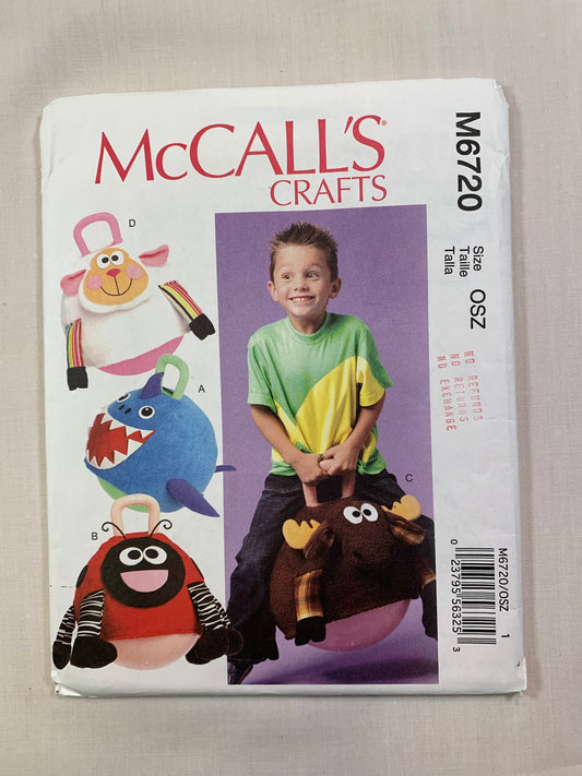 McCall's M6720 Crafts 14" Hopping Ball Covers, Uncut, 2013