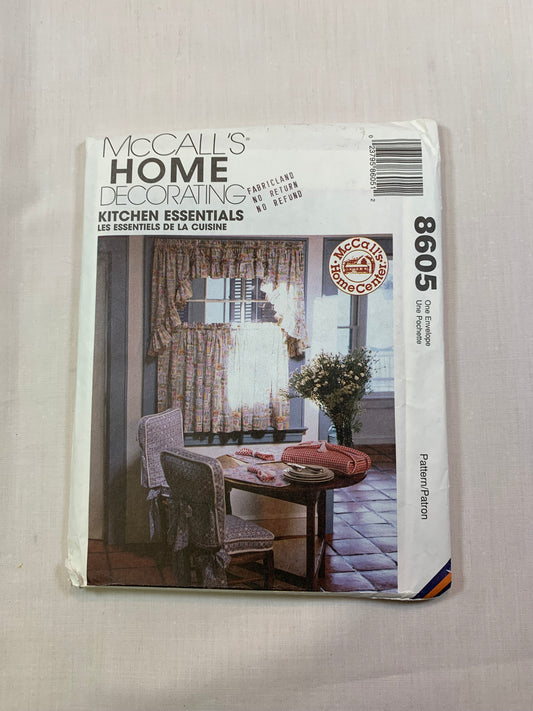 McCall's 8605 Crafts, Home Decor, Kitchen Household Essentials, Uncut, Vintage 1997