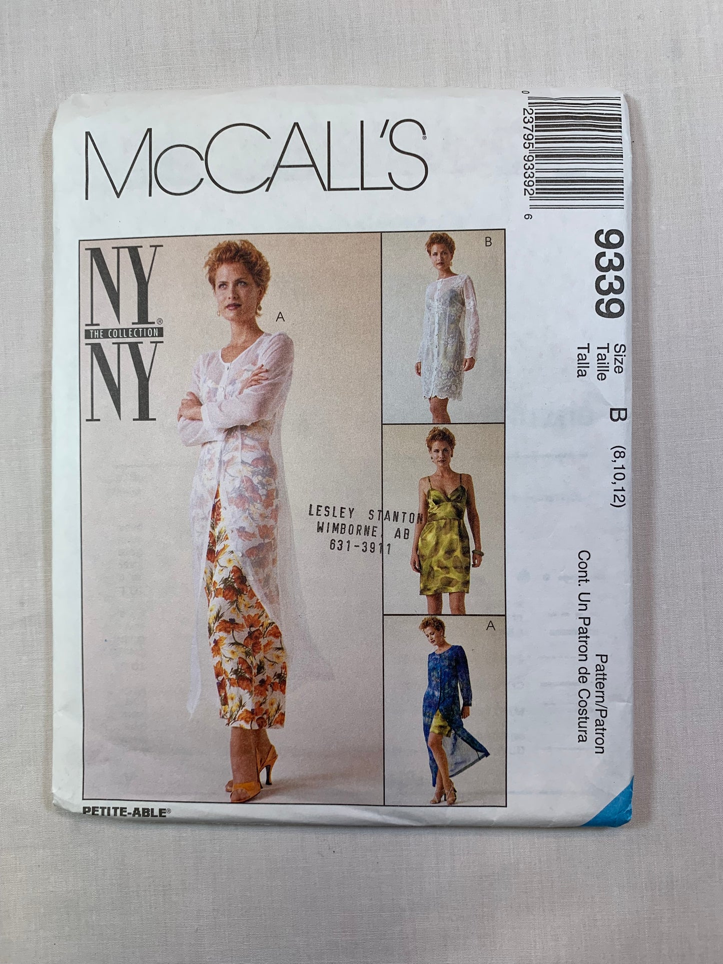 McCall's 9339 Girls' Dress, Slipdress, Size 8-12, Uncut, Vintage 1998