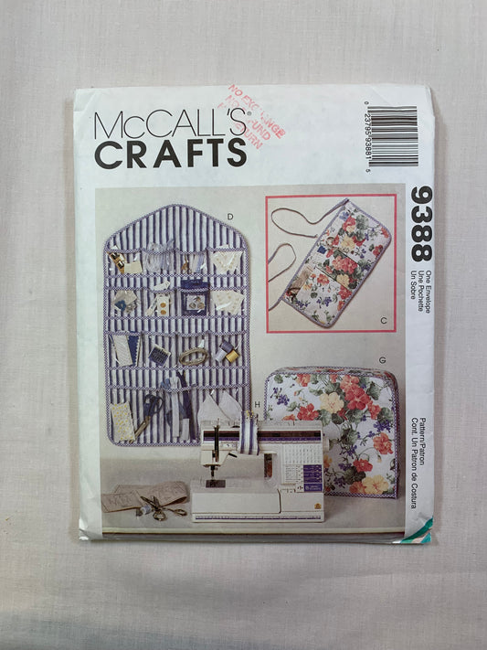 McCall's 9388 Crafts Sewing Organized Accessories, Uncut, Vintage 1998