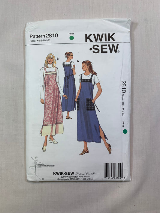 KWIK 2409 Misses' Dresses, Jumpers, Size XS-XL, Uncut, Vintage 1999